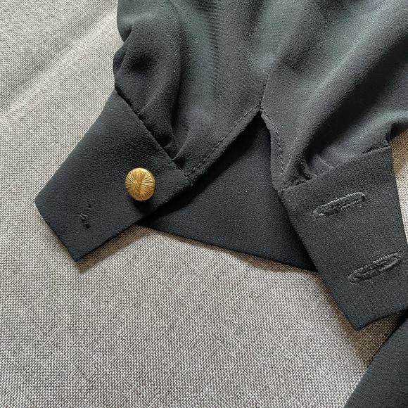 Bomber jacket. Brown and black. Rayon and polyester blend. Fitted. - Picture 4 of 8